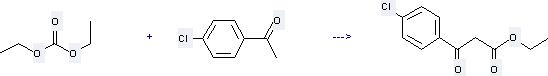 3-(4-Chloro-phenyl)-3-oxo-propionic acid ethyl ester can be prepared by 1-(4-Chloro-phenyl)-ethanone with Carbonic acid diethyl ester. 